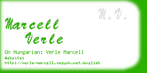 marcell verle business card